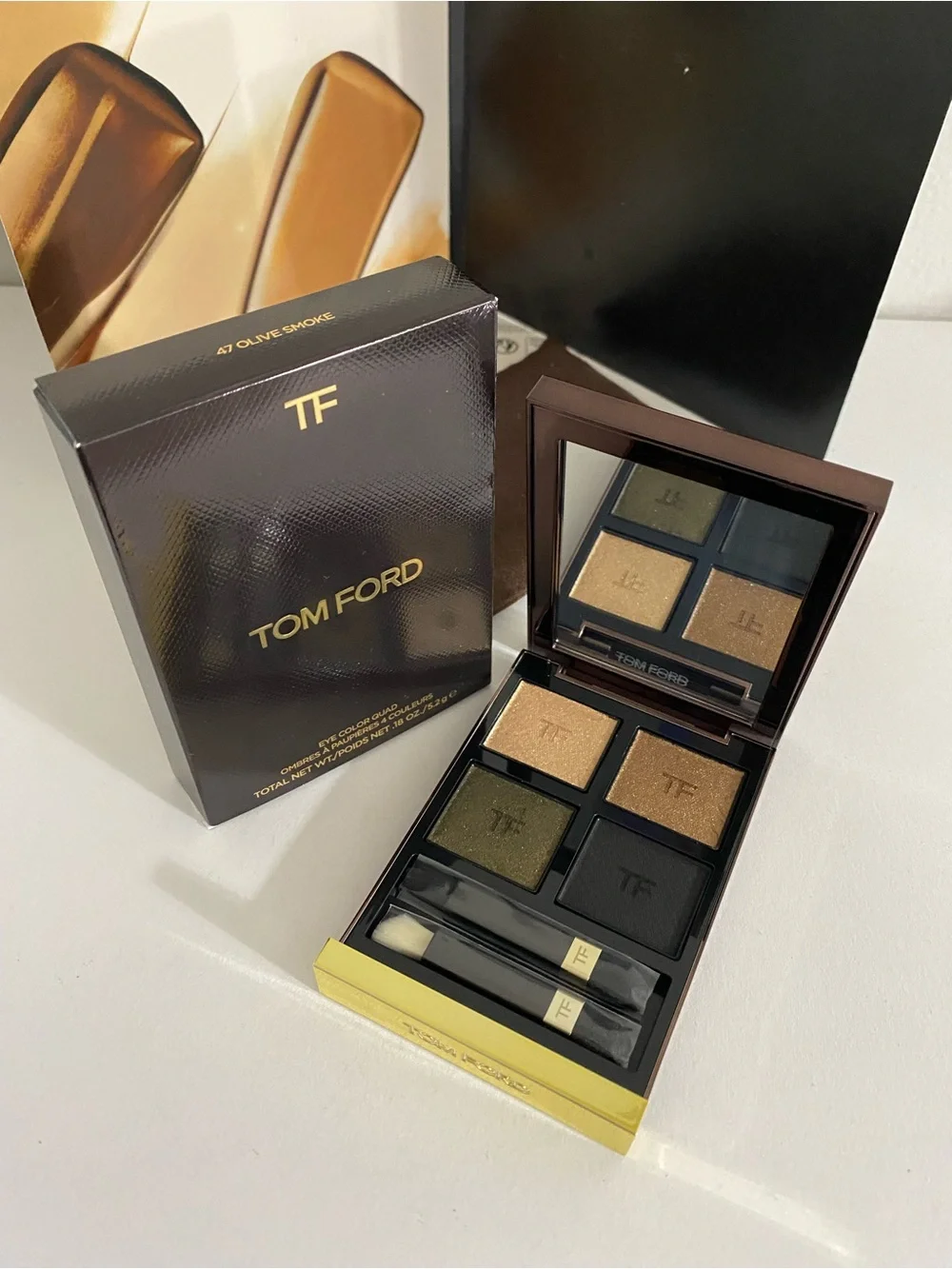 Tom Ford Eye Color Quad Eyeshadow Palette, 47 Olive Smoke, Full Size, 5.2 g, New